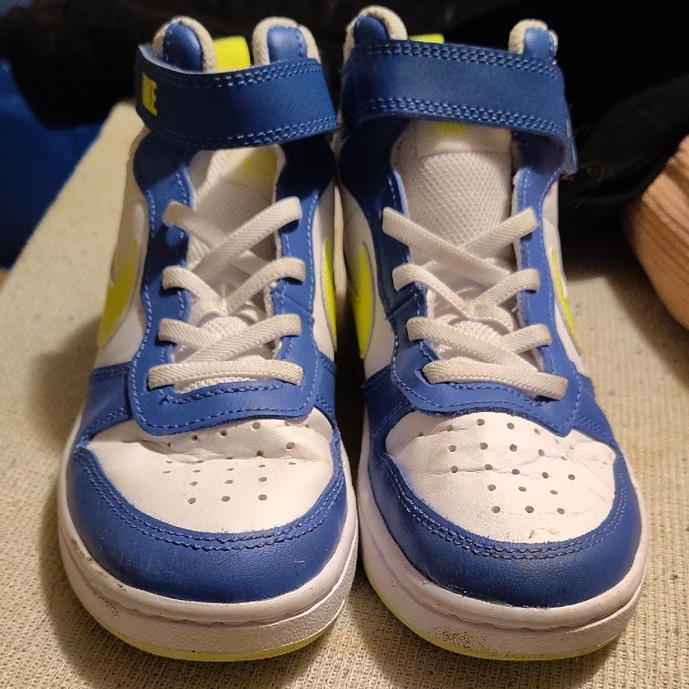 Nike Blue and White High-Top Sneakers